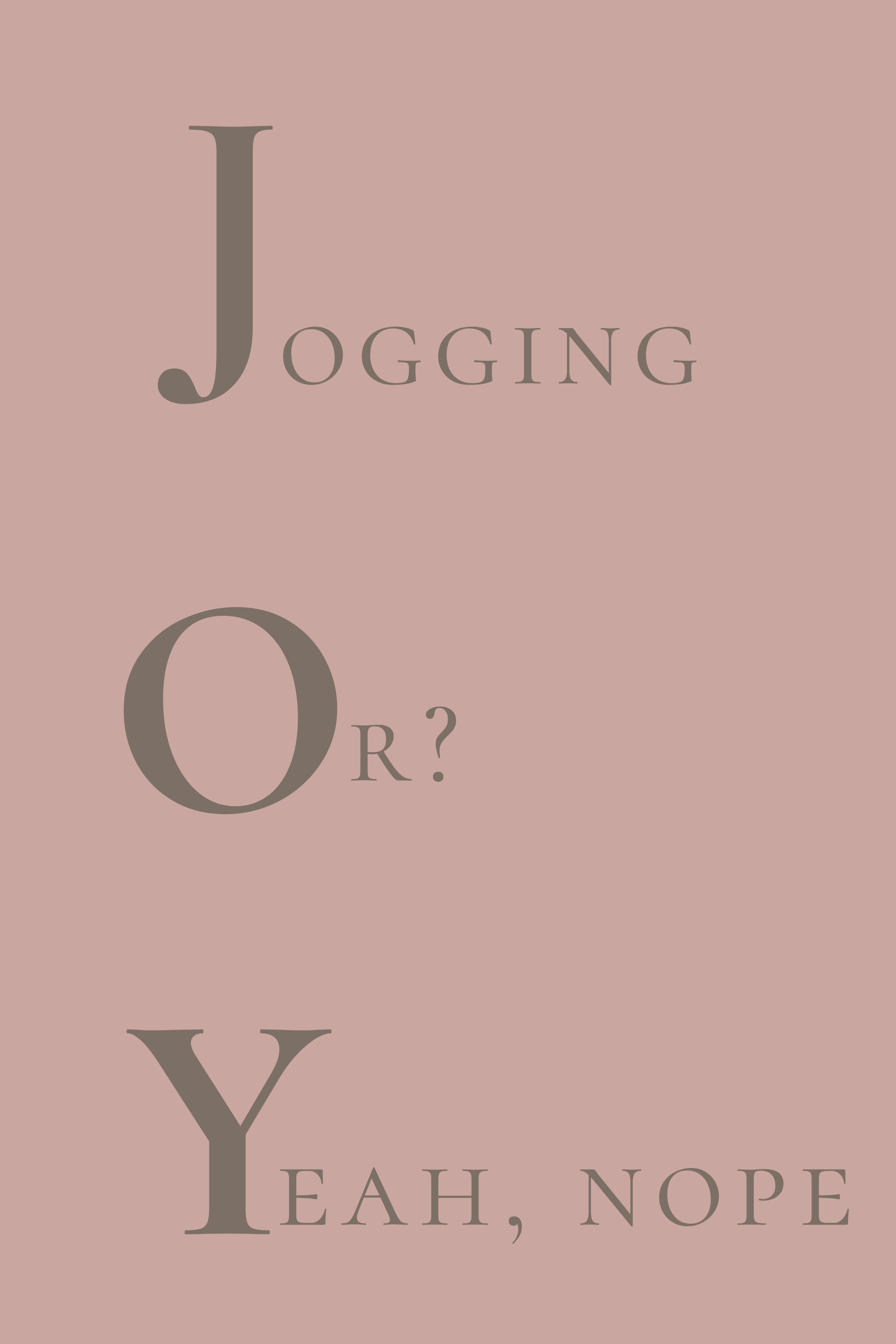 JOY - Jogging Or? Yeah | Printable Wall Art (4 Color Options)