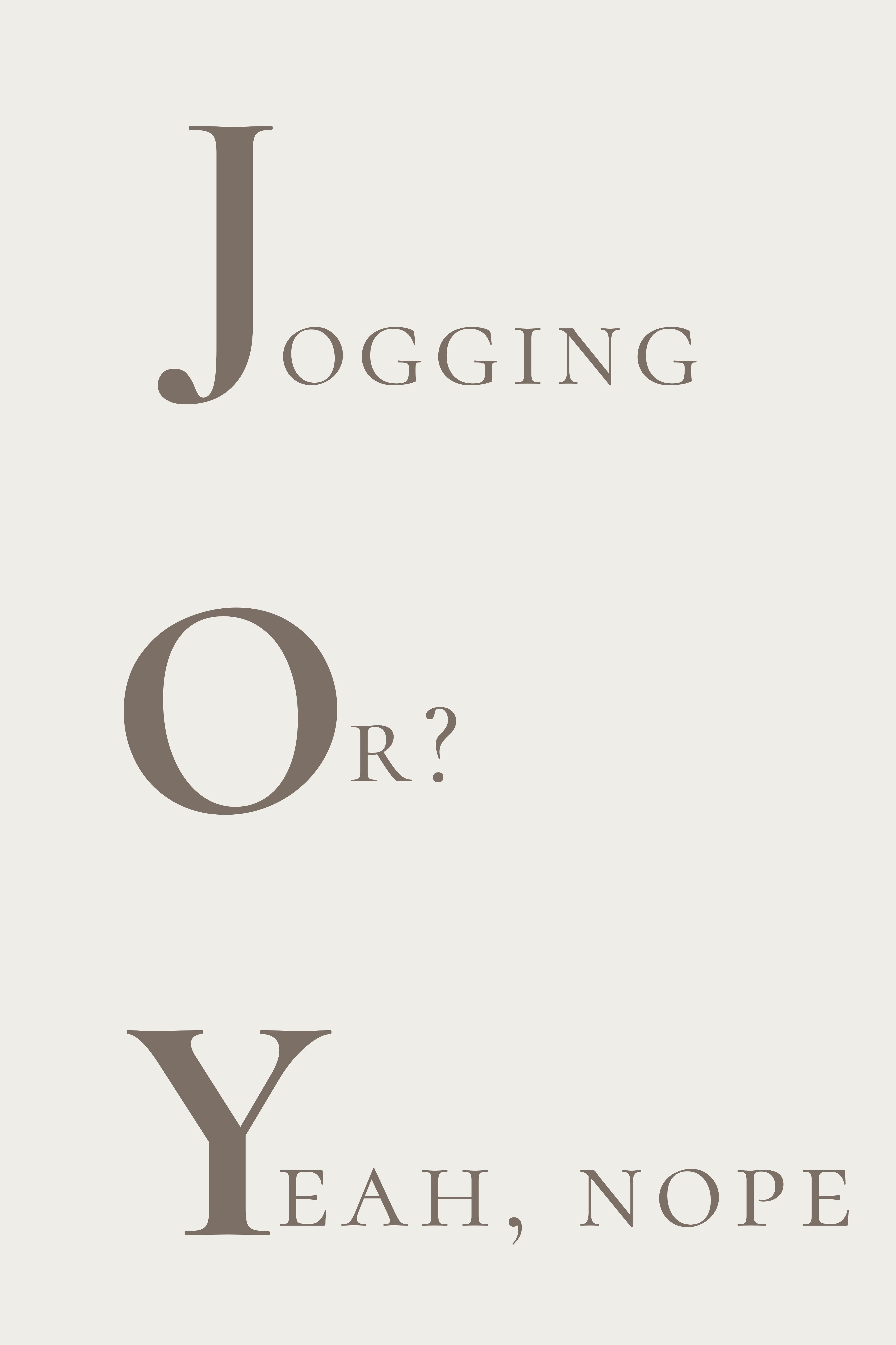 JOY - Jogging Or? Yeah | Printable Wall Art (4 Color Options)