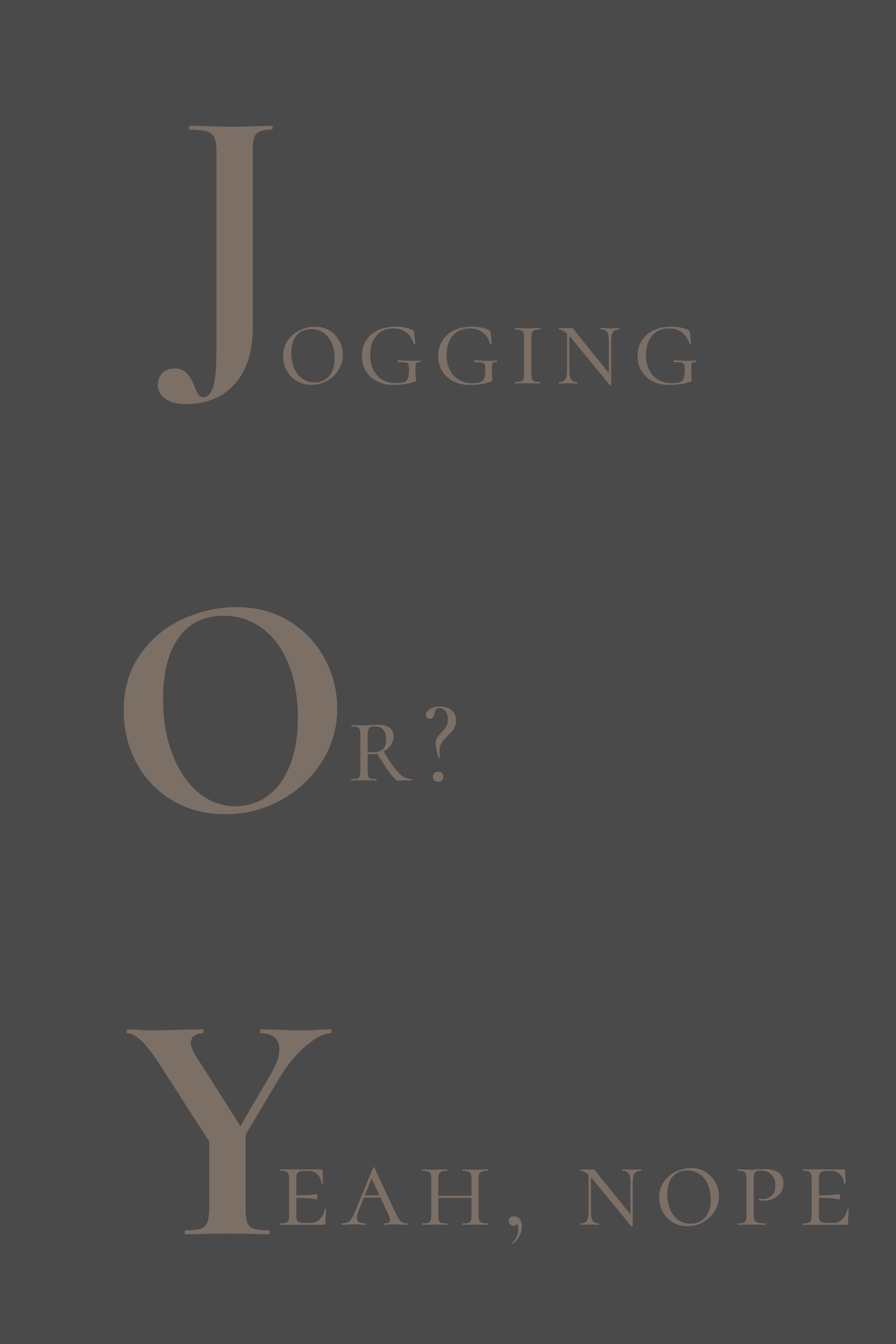 JOY - Jogging Or? Yeah | Printable Wall Art (4 Color Options)
