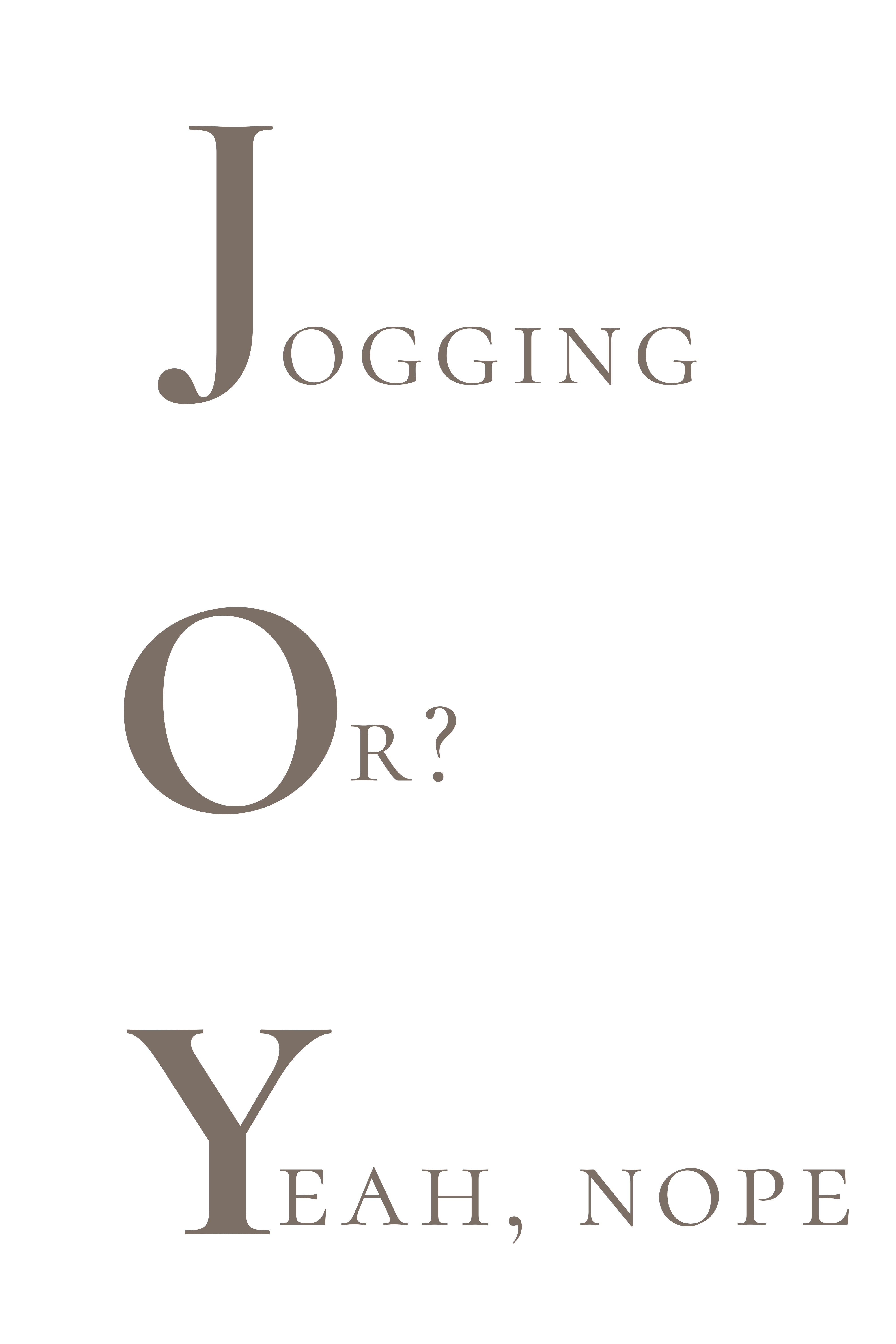 JOY - Jogging Or? Yeah | Printable Wall Art (4 Color Options)