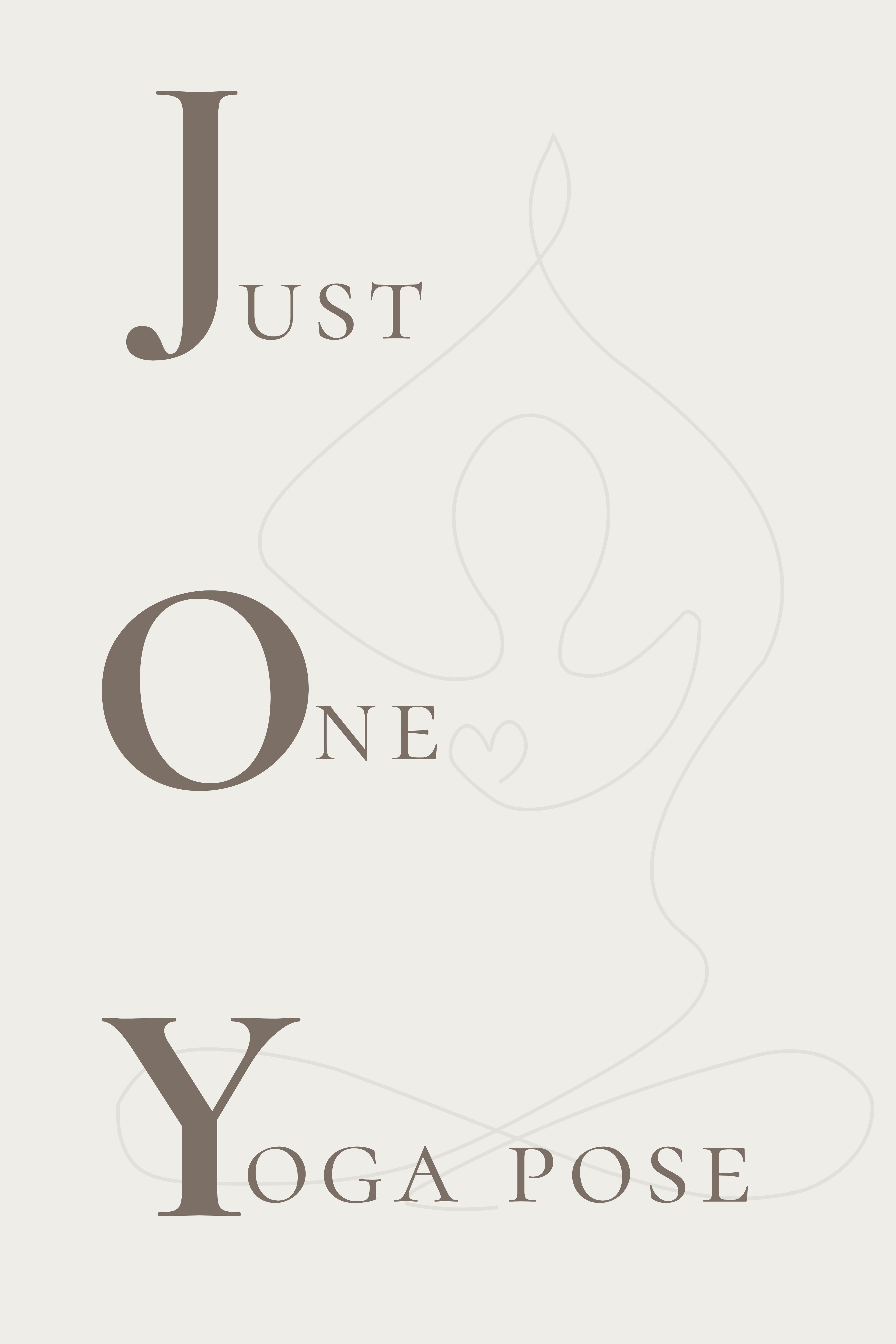JOY - Just One Yoga pose| Printable Wall Art (4 Color Options)