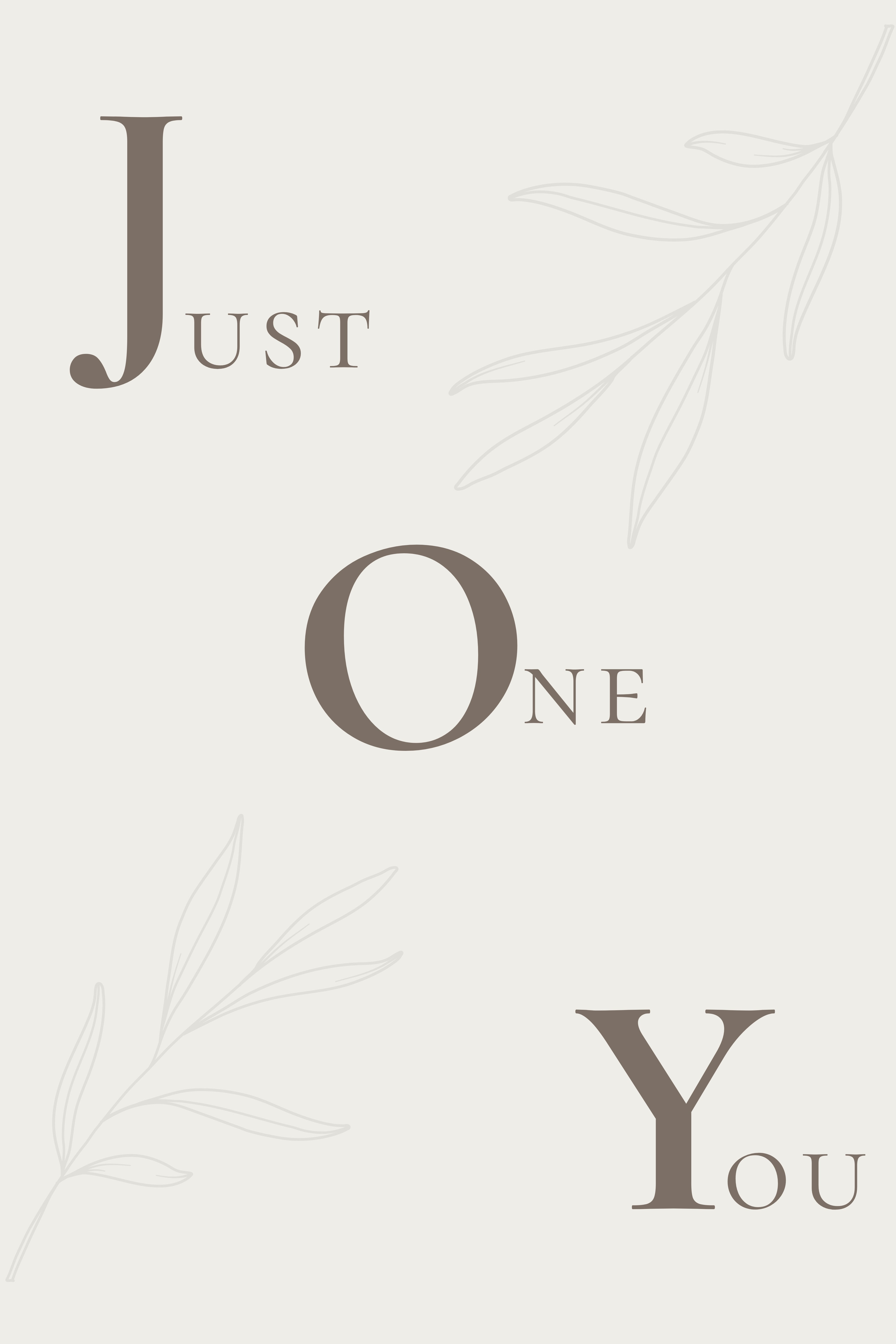 JOY – Just One You (Diagonal) Printable Wall Art (4 Color Options)