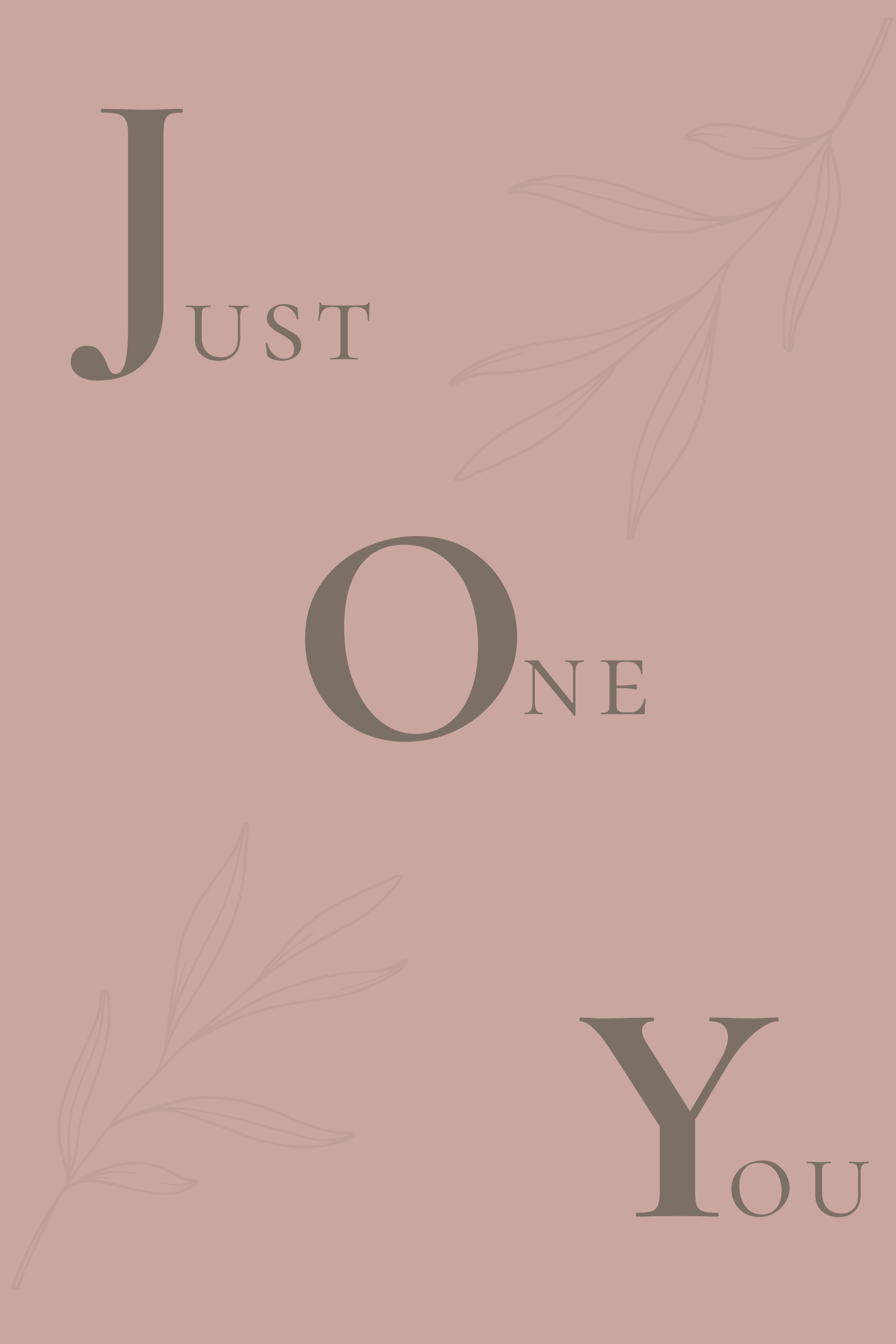 JOY – Just One You (Diagonal) Printable Wall Art (4 Color Options)