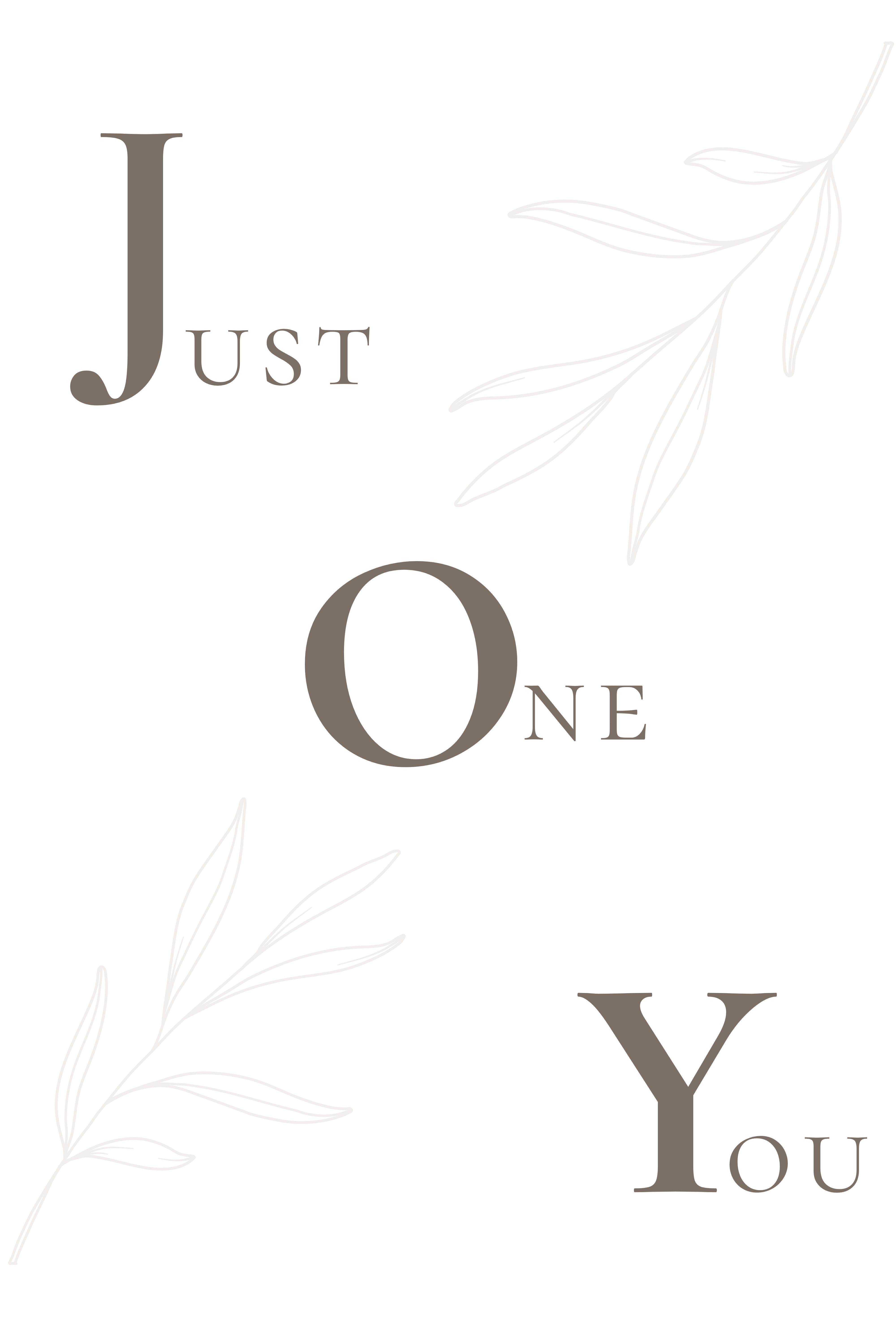 JOY – Just One You (Diagonal) Printable Wall Art (4 Color Options)